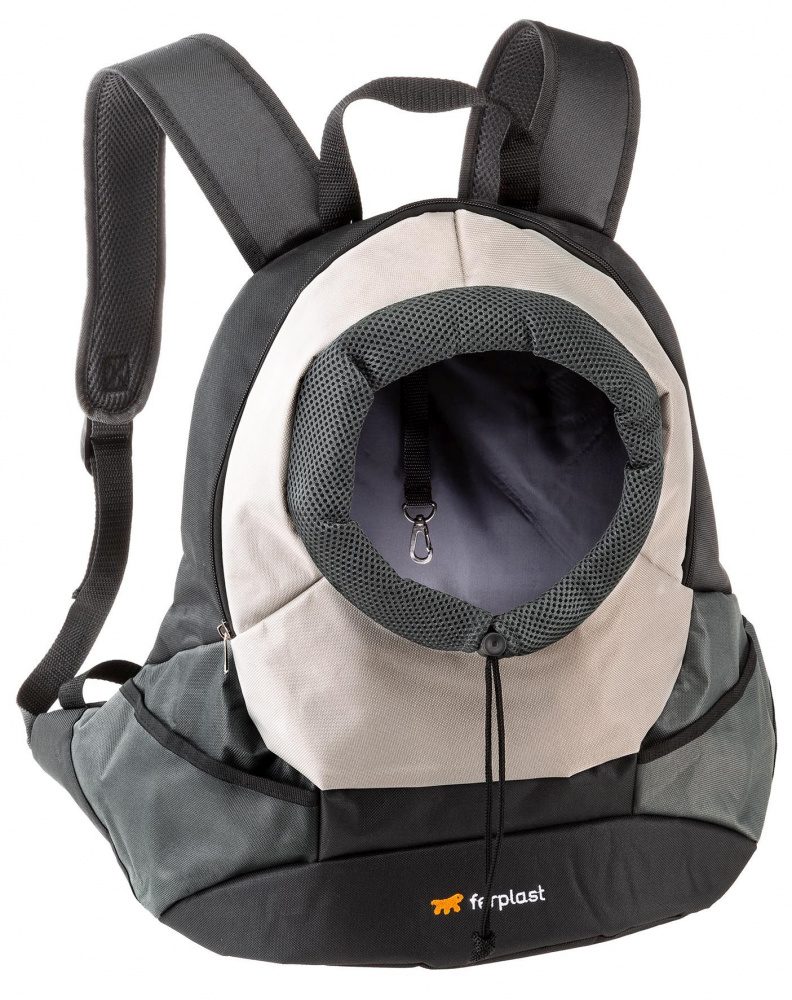 Рюкзак для собак FERPLAST Kangoo L, серый (полиэстэр) 41,5х20х43см