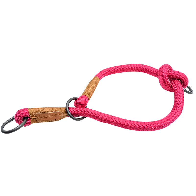 Ошейник для собак Great&Small Rope 6х400мм розовый