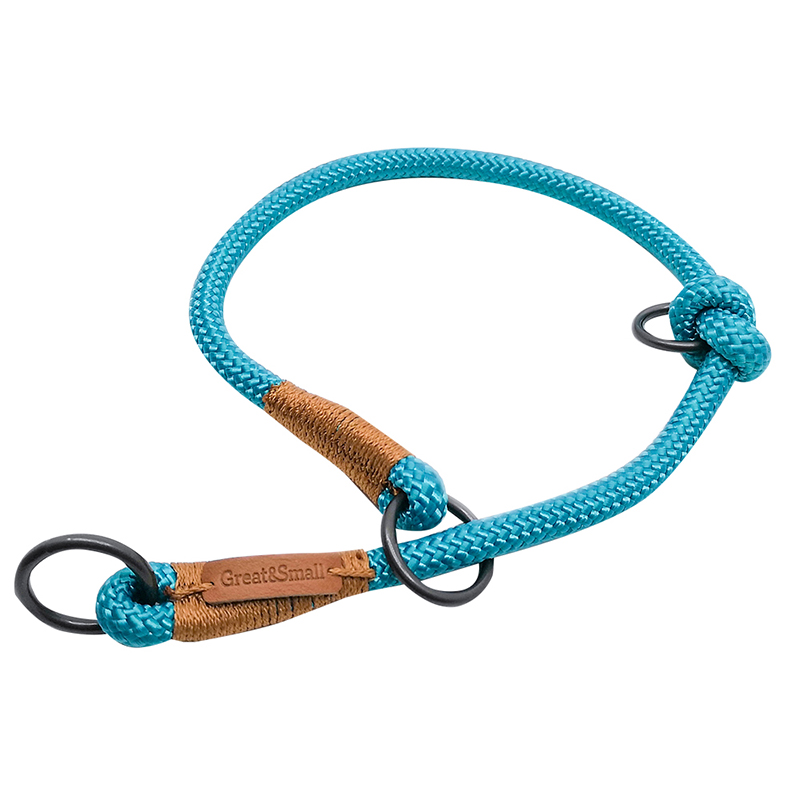 Ошейник для собак Great&Small Rope 6х400мм голубой