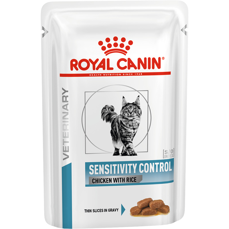 Корм для кошек ROYAL CANIN Vet Diet Sensitivity Control при пищевой аллергии цыплёнок, рис пауч 85г