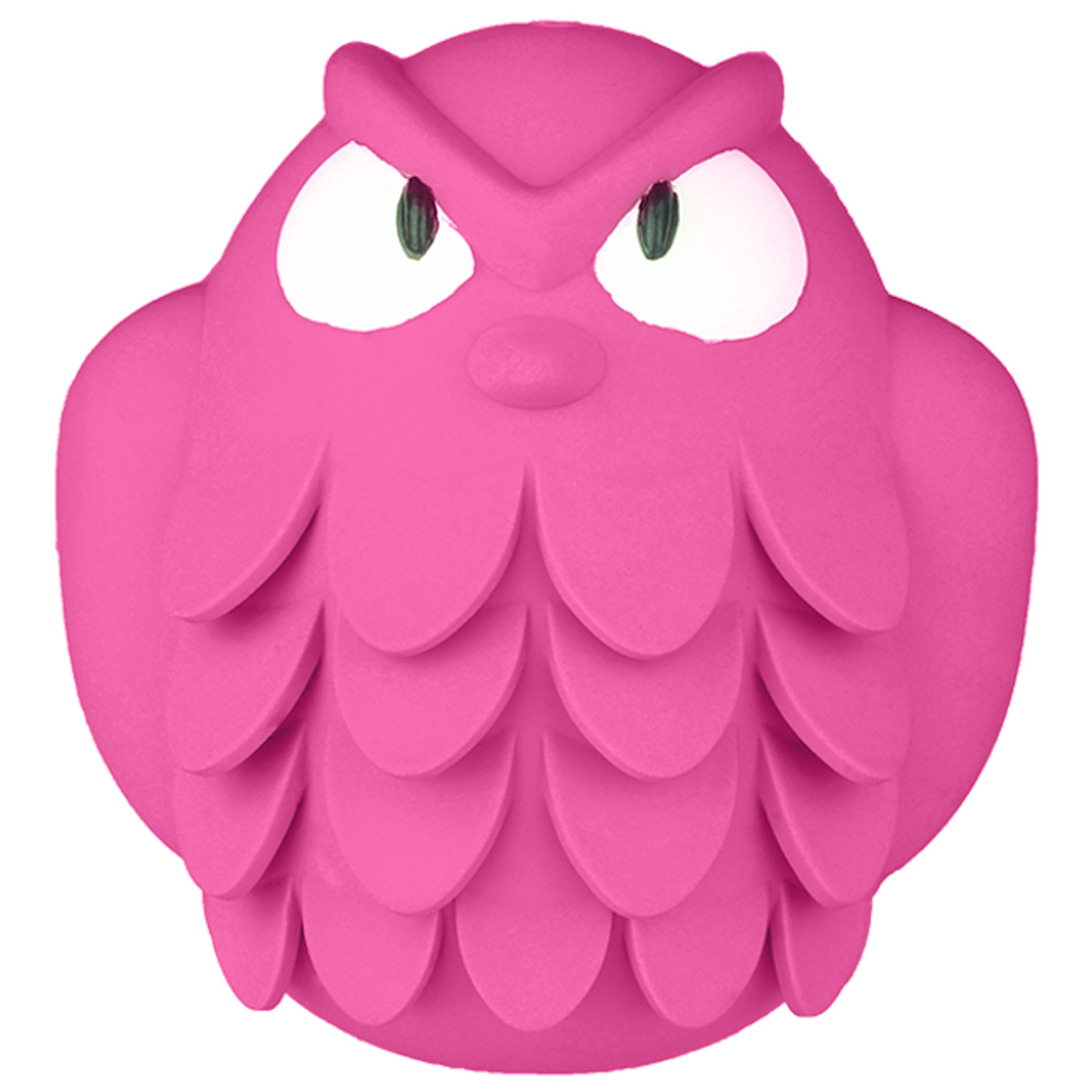 Mr.Kranch Mr.Kranch игрушка "Сова" для собак, с ароматом бекона, розовая (13 см)