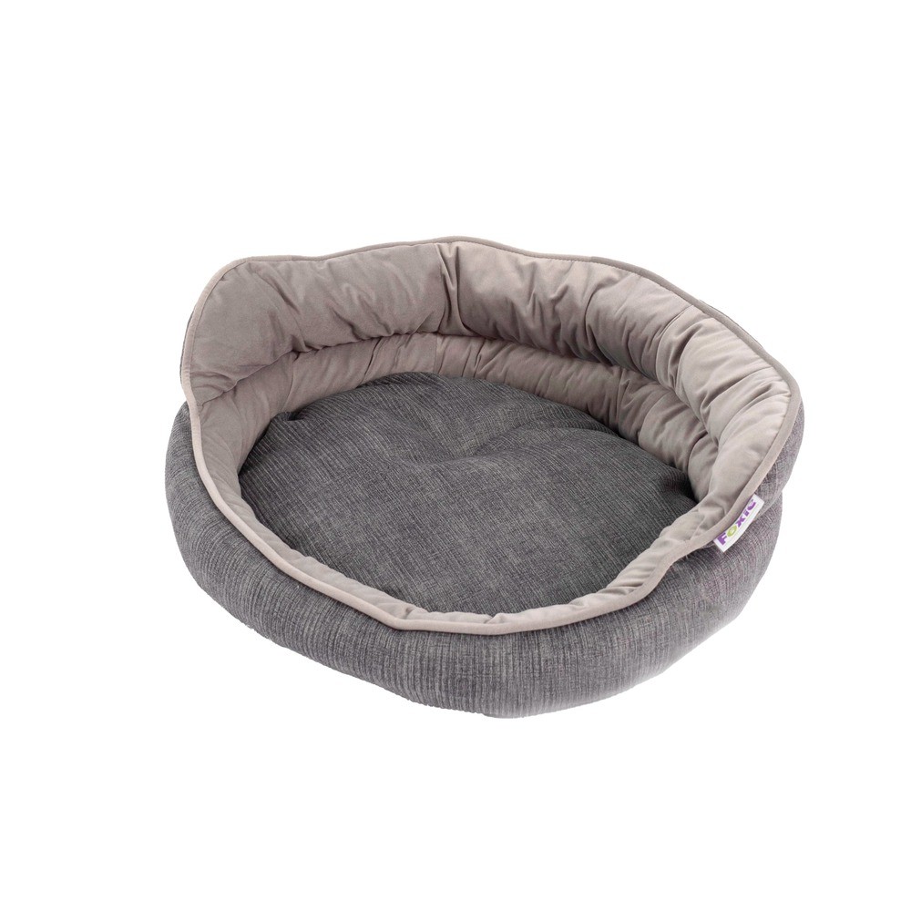 Лежак для животных Foxie Prestige Round 56x53х27см овальный серый