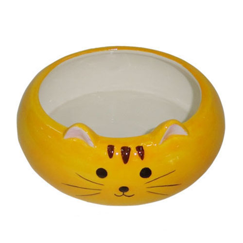 Миска для животных Foxie Kitten оранжевая керамическая 12,5х5,5см 280мл