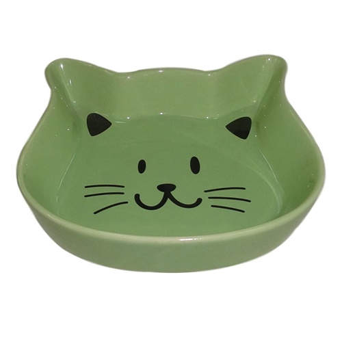 Миска для животных Foxie Kitty зеленая керамическая 15,5х3см 220мл