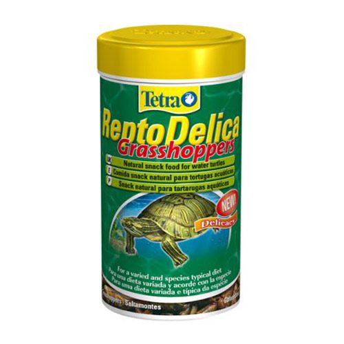 Корм для черепах TETRA ReptoDelica Grasshopers лакомство для водных черепах кузнечики 250мл