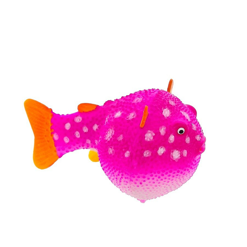 Декор для аквариумов GLOXY Флуоресцентный Рыба шар на леске розовая 8х5х5,5см