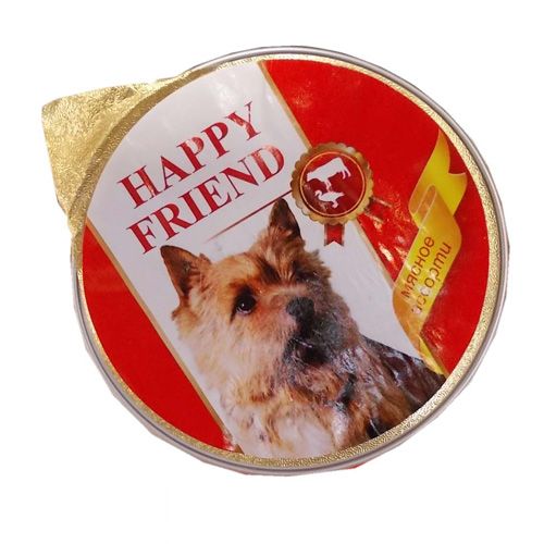 Корм для собак HAPPY FRIEND Паштет мясное ассорти конс.125г