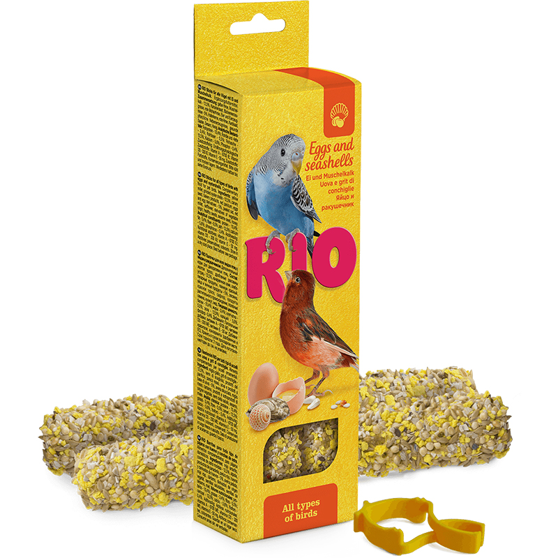 Лакомство для птиц RIO Палочки для всех видов птиц с яйцом и ракушечником 2х40г