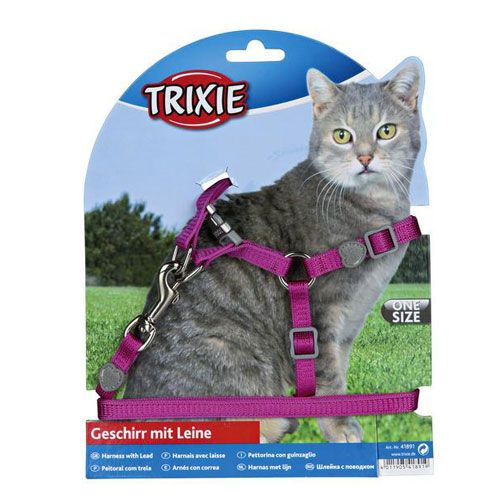 Шлейка для кошек TRIXIE с поводком Premium нейлон