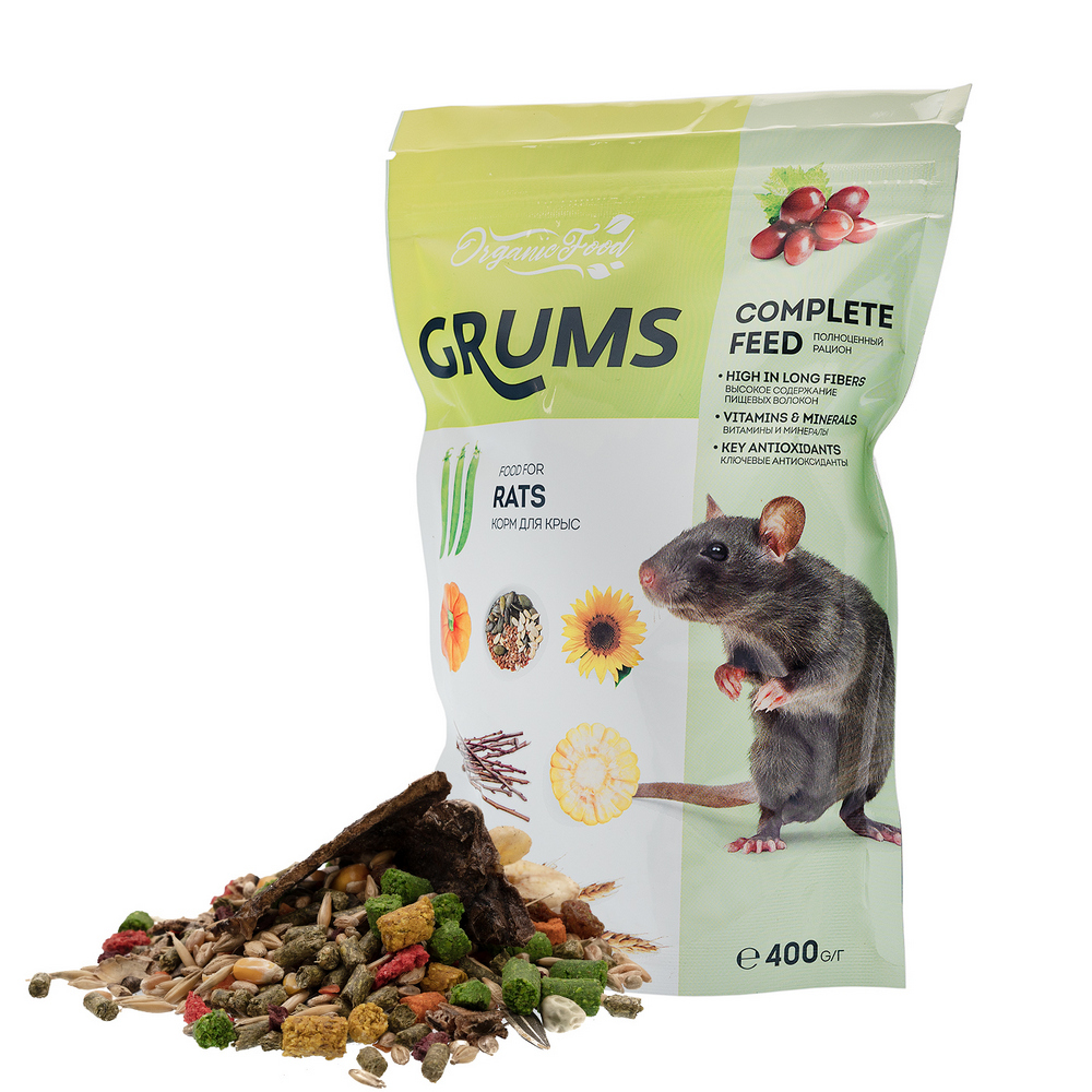 🐾 Купить GRUMS Корм для крыс, 800 гр. 14811714000759, цена 335 ₽ в  магазине или с доставкой на дом в городе Москва | Fraulen