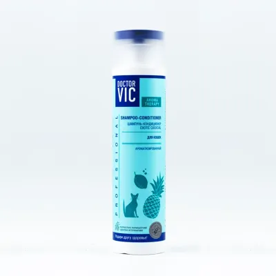 DOCTOR VIC Шампунь-кондиционер для кошек всех пород Exotic Coctail, 250 мл