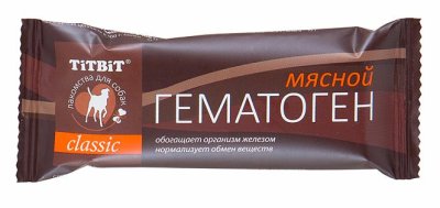 TiTBiT Лакомство Гематоген мясной Классик для собак, 35 гр.