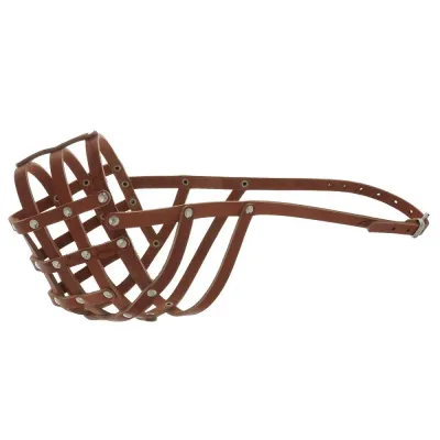 Аркон Намордник для собак из кожи, обхват морды 32 см