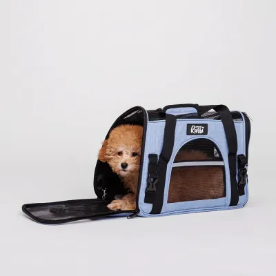 RURRI Сумка-переноска для кошек и собак мелких пород, M, 40х20х26 см, голубая