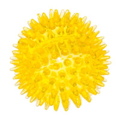 Petmax Игрушка для собак Мяч с шипами желтый 7,5 см