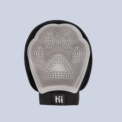 HiPet Рукавица на руку для кошек и собак, 23х17 см, серо-черный