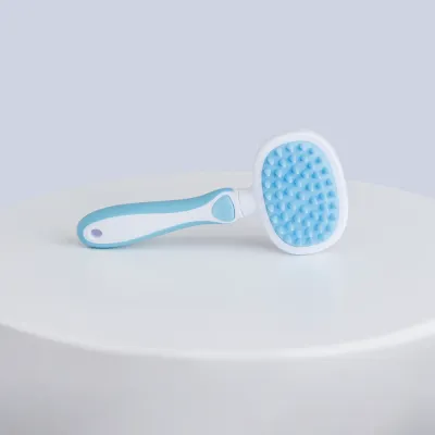 HiPet Щетка для кошек и собак массажная, 19,5х9,2х3,5 см, голубой