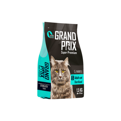 Grand Prix Adult Sterilized Сухой корм для стерилизованных кошек, с кроликом, 1,5 кг