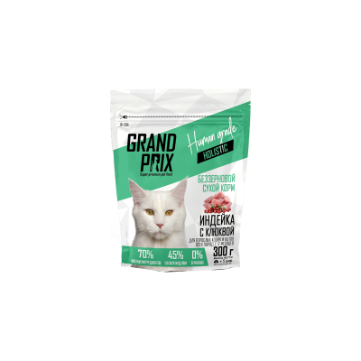 Grand Prix Holistic Сухой корм для взрослых кошек, с индейкой, 300 гр.