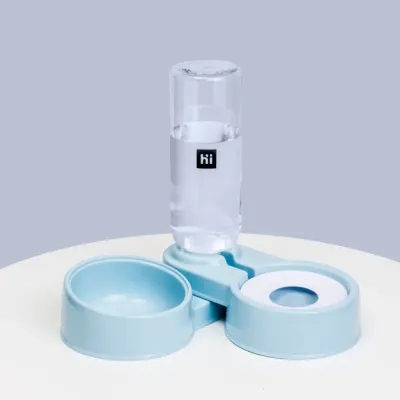 HiPet Автопоилка двойная для кошек и собак, 750 мл, голубой