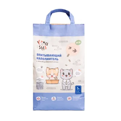 Youshi Наполнитель впитывающий для кошачьего туалета, 5 л (3,3 кг), с ароматом океана