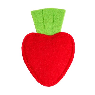 Pet hobby Игрушка для кошек Клубничка с мятой, 9х5,5х1,5 см, красная