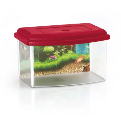 Georplast Аквариум пластиковый, 3 л, красный
