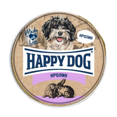 Корм для собак HAPPY DOG Natur Line Кролик паштет ламистер 125г