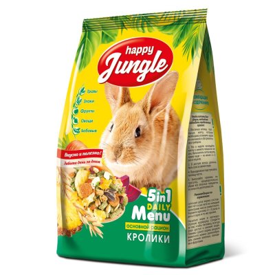 Корм для кроликов HAPPY JUNGLE 400г