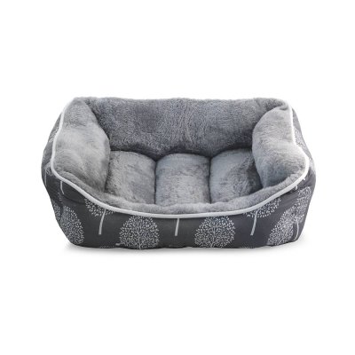 Лежанка для животных TRIOL Сказочный лес M, прямоугольная серая 62х53х24см