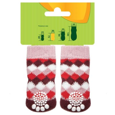 Носки для собак TRIOL Ромбы, размер M