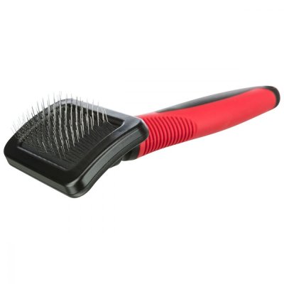 Щетка для животных TRIXIE мягкая, пластик/металлическая щетина 12x16см