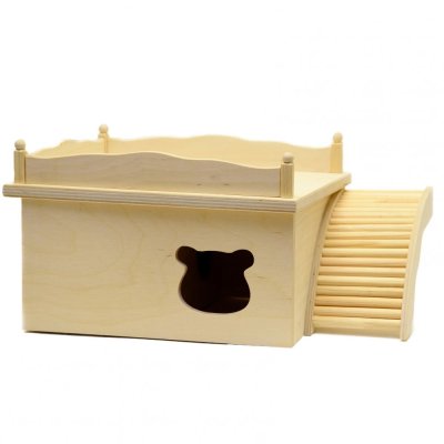 Дом для грызунов DoradoWooD малый с мордой 25х15х14см