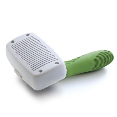 Щетка-пуходерка для животных TRIOL Премиум самоочищающаяся M, 9,8х17,7см (блистер)