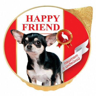 Корм для собак HAPPY FRIEND Паштет с индейкой банка 125г