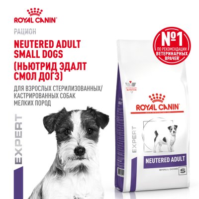 Корм для собак ROYAL CANIN Neutered Adult Small Dog для стерилизованных и кастрирированных мелких пород сух. 800г