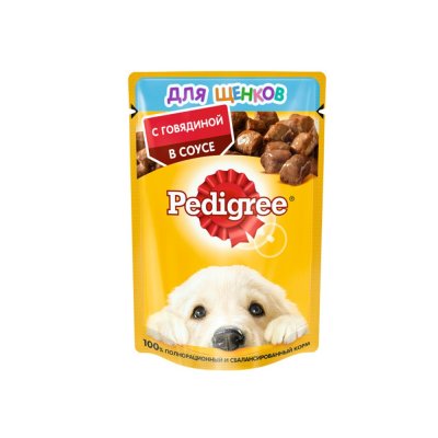 Корм для щенков Pedigree Говядина пауч 85г