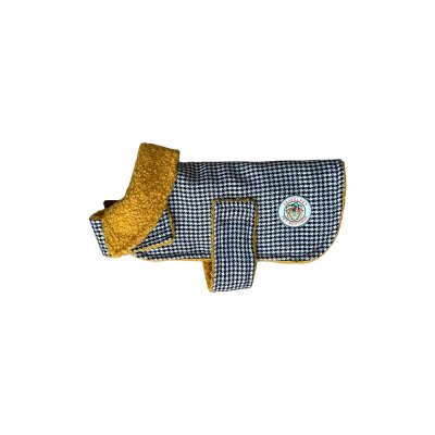 Попона для собак TRAVELPET теплая цвет гусиная лапка черно-белый, р. M