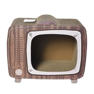 Когтеточка для кошек Foxie Prime time Домик картон 43,2х23х35,4см