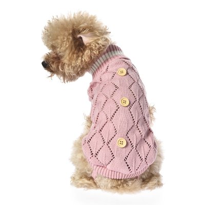 Свитер для собак Foxie Buttons розовый р. S (длина спины 30см)