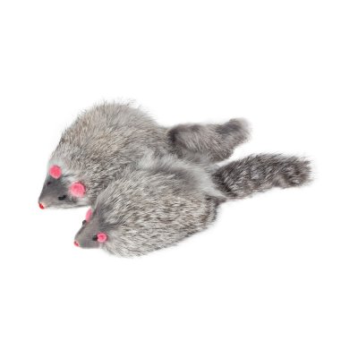 Набор игрушек для кошек TRIOL Мышь серая, 90-100мм (2шт)