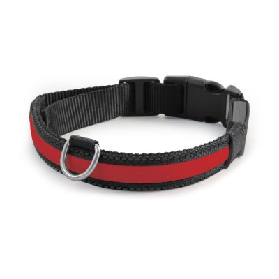 Ошейник для собак TRIOL Night City светодиодный красный M, 25х310-410мм