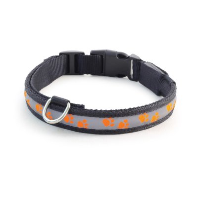 Ошейник для собак TRIOL Night City светодиодный оранжевый M, 25х310-410мм