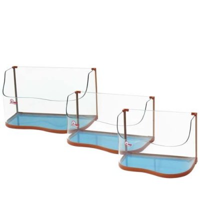 Акватеррариум МЕЙДЖИНГ АКВАРИУМ серебристый со светильником 61х35.5х36см