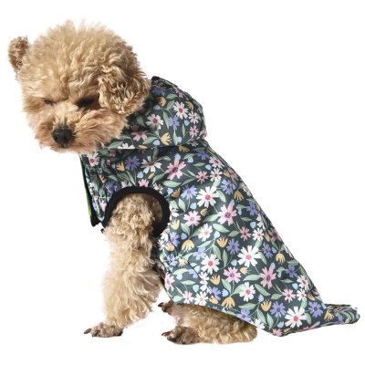 Плащ для собак Foxie Flower glade двухсторонний разноцветный р. M (дл.спины 35см, обхват груди 52-58см)