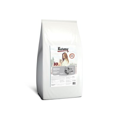 Karmy British Shorthair Adult полнорационный сухой корм для кошек породы британская короткошерстная, с индейкой