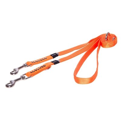 Rogz поводок перестежка для миниатюрных изящных собак размер M серия Trendy. Длина до 180 см, оранжевый
