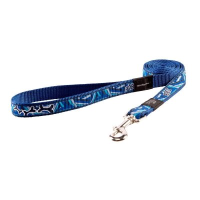 Rogz поводок для собак крупных пород размер L серия Fancy Dress. Длина 140 см синий