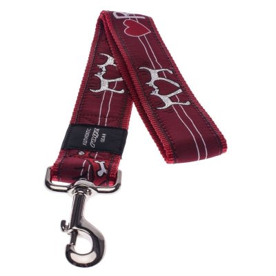 Rogz поводок-водилка для собак гигантских пород размер XXL серия Fancy Dress. Длина 50 см красный