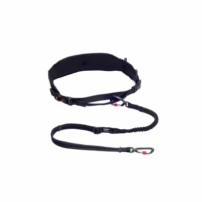 Rogz Air Tech Sport Riem &amp; Lijn L-XL Zwart комплект для каникросса с амортизирующим поводком, размер XL, длина 1-1,5 м - 39-64 кг, на обхват талии 80-120 см, цвет черный